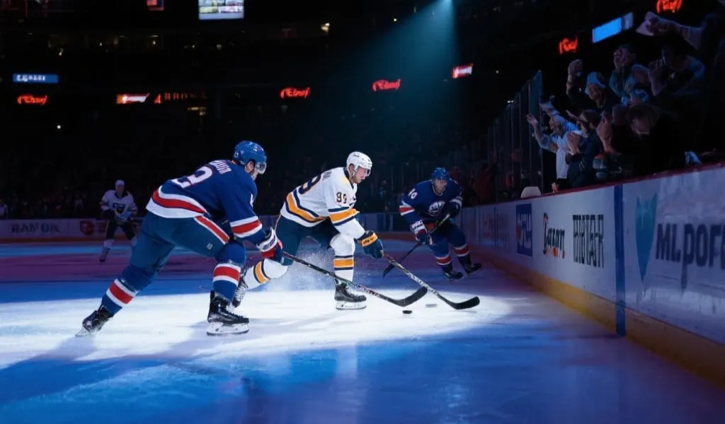 NHL冰球联赛球队激烈对抗